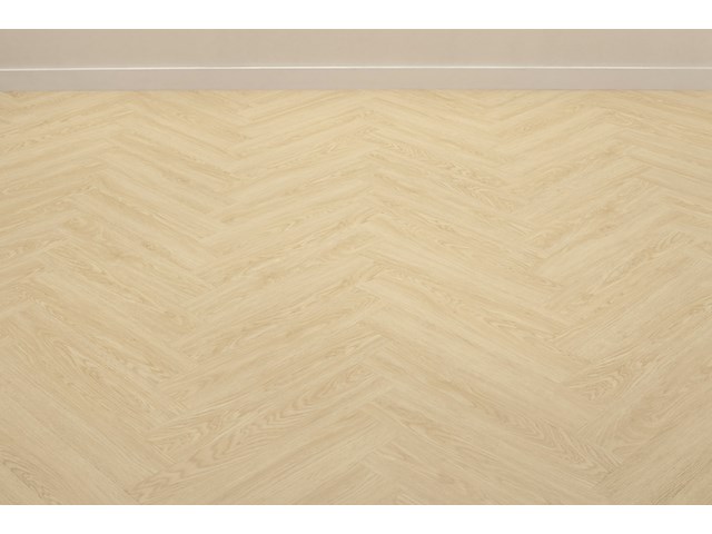 Visgraat click pvc - 61,09 m2, floer, kingbeek creme - afbeelding 1 van  7