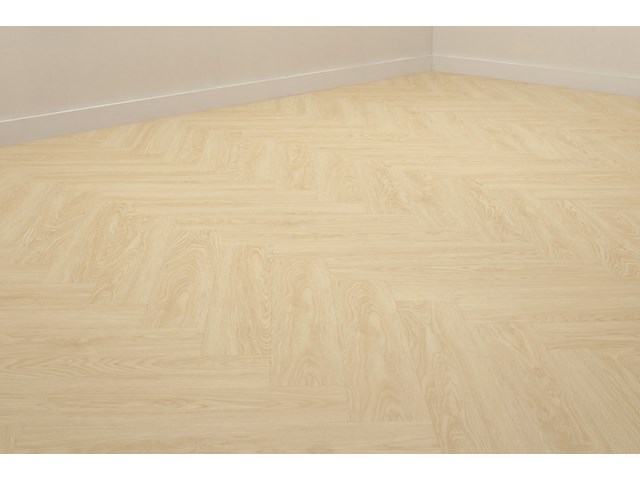 Visgraat click pvc - 61,09 m2, floer, kingbeek creme - afbeelding 2 van  7