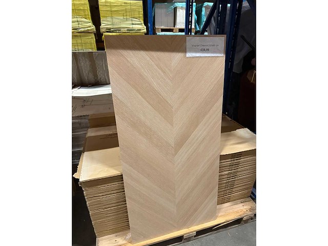 Visgraat tegel beige 120x60 cm 21,6 m2 - afbeelding 1 van  2