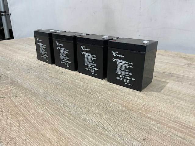Vision - cp 1250hc - accu 12 volt oplaadbaar (4x) - afbeelding 1 van  6