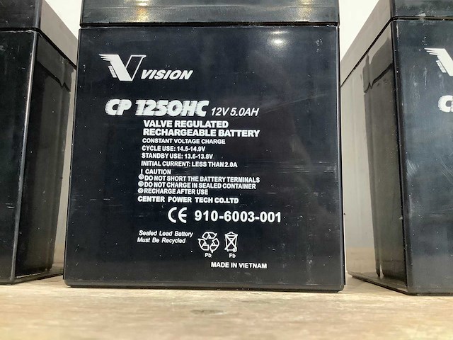 Vision cp 1250hc accu 12v oplaadbaar (4x) - afbeelding 5 van  6