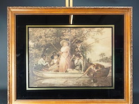 Vissende dames in boot - afbeelding 1 van  5