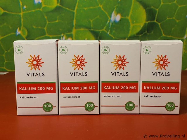 Vitals kaium 200 mg - 4 potjes á 100 capsules - afbeelding 1 van  5