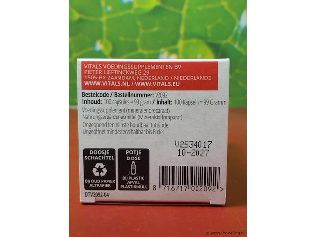 Vitals kaium 200 mg - 4 potjes á 100 capsules - afbeelding 4 van  5