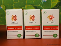 Vitals vitamine b1 supplement - 3 potjes á 100 capsules - afbeelding 1 van  5