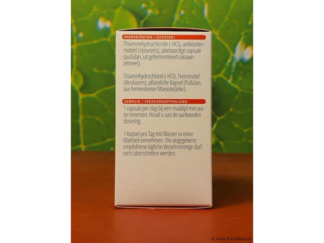 Vitals vitamine b1 supplement - 3 potjes á 100 capsules - afbeelding 2 van  5