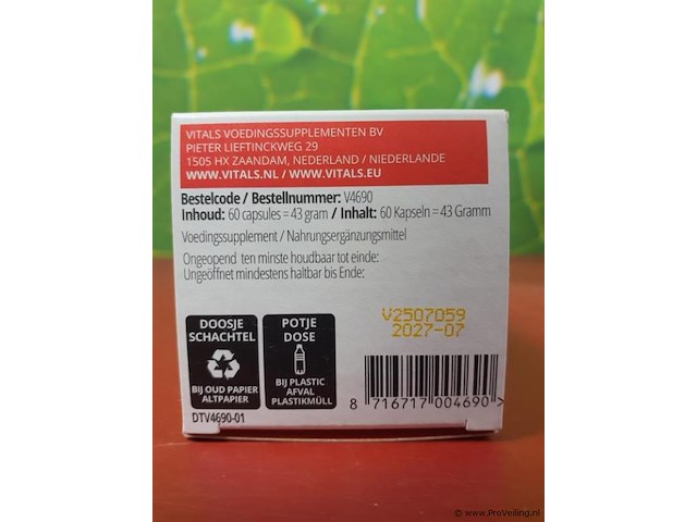 Vitals voedingssupplementen, diverse soorten o.a. elke dag tabletten, hart- en vaat formule pro & folaat 5-mthf - afbeelding 2 van  16