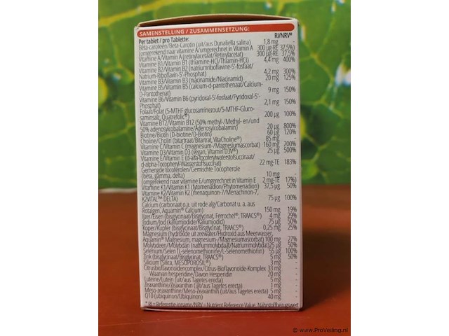 Vitals voedingssupplementen, diverse soorten o.a. elke dag tabletten, hart- en vaat formule pro & folaat 5-mthf - afbeelding 10 van  16