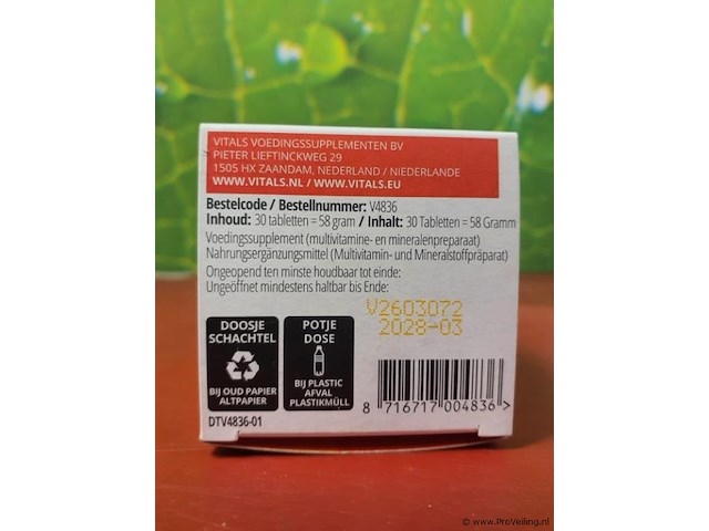 Vitals voedingssupplementen, diverse soorten o.a. elke dag tabletten, hart- en vaat formule pro & folaat 5-mthf - afbeelding 12 van  16
