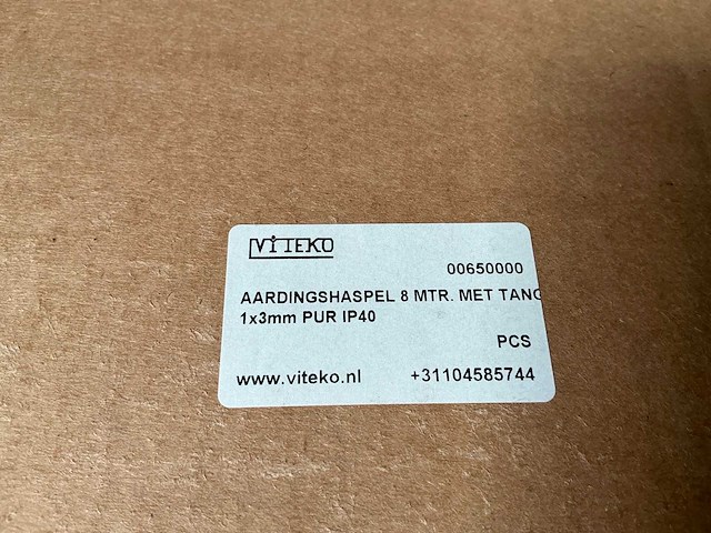 Viteko aardingshaspel 8 mtr met tang 1x3mm pur ip40 - afbeelding 1 van  1