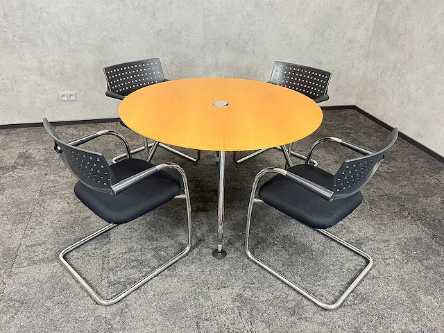 Vitra - 4p design conferentieset ø120 - afbeelding 10 van  17