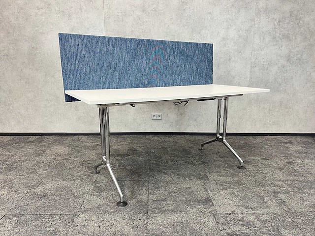Vitra ad hoc - design slingerbureau 180x80 - refurbished - muisgrijs - afbeelding 5 van  12