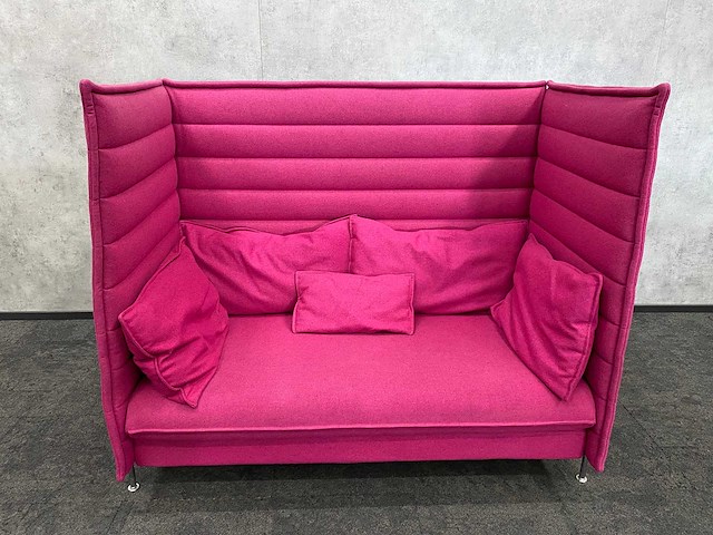 Vitra alcove - design sofa fuchsia - met kussens - afbeelding 4 van  15