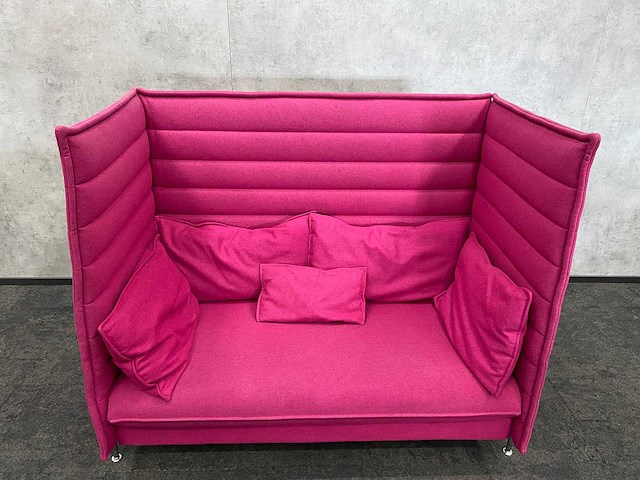 Vitra alcove - design sofa fuchsia - met kussens - afbeelding 5 van  15