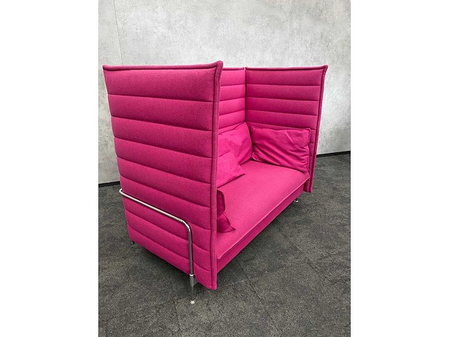 Vitra alcove - design sofa fuchsia - met kussens - afbeelding 12 van  15