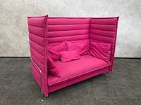 Vitra alcove - design sofa fuchsia - met kussens - afbeelding 6 van  15