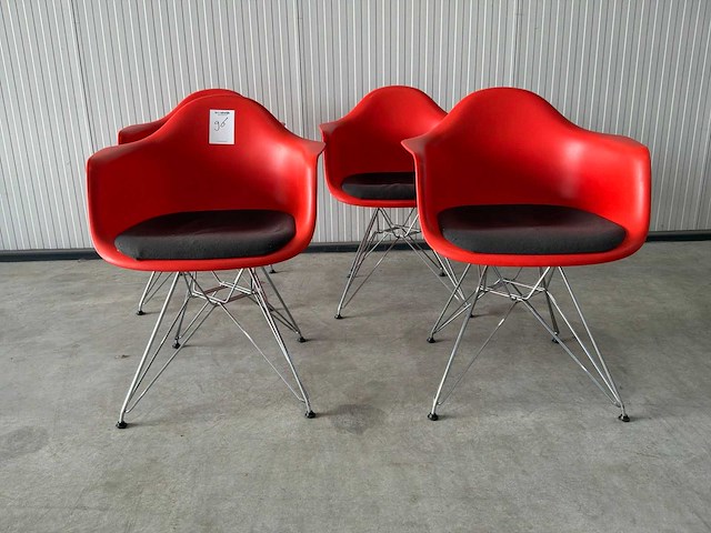 Vitra dar eetkamerstoel (4x) - afbeelding 2 van  6