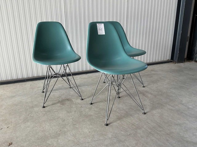 Vitra eames dsr eetkamerstoel (3x) - afbeelding 1 van  5