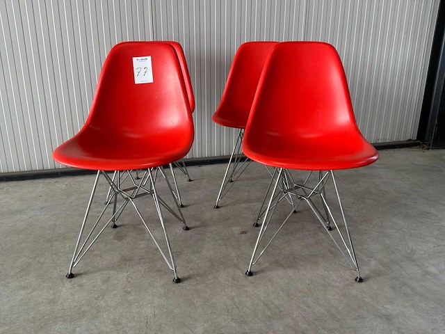 Vitra eames dsr eetkamerstoel (4x) - afbeelding 2 van  7