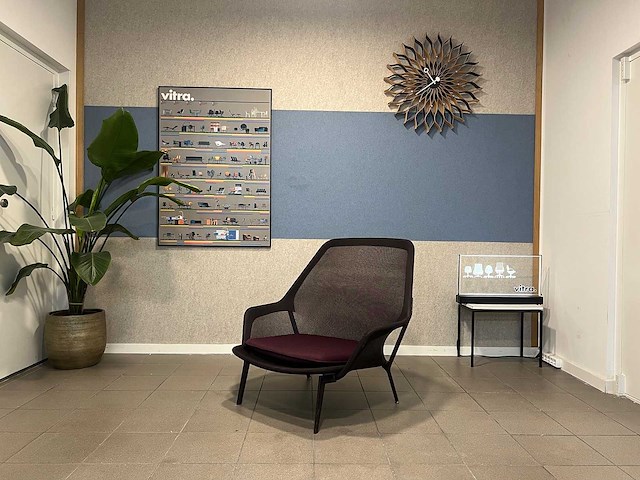 Vitra fauteuil slowchair bruin / paars - afbeelding 4 van  11