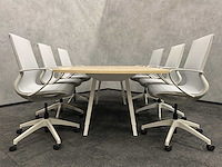 Vitra joyn/ alternativ - 6p conferentieset 240x120 - ongebruikt