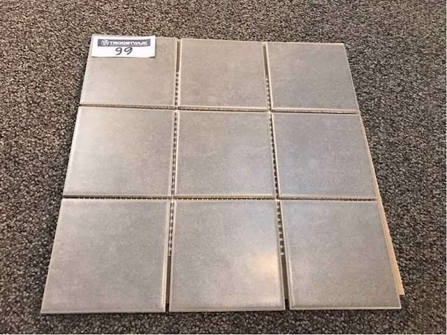 Vitra kinetic grijs 10x10 cm mozaïektegel 10 m² - afbeelding 1 van  5