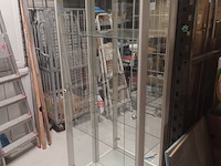 Vitrine kast 3 leg planken glas met verlichting 175x75x37cm aantal 1 stuks. - afbeelding 2 van  5