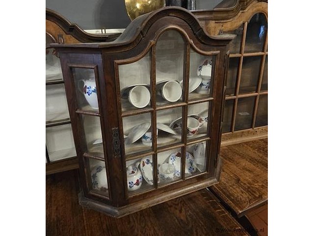 Vitrinekast, antiek, hout - afbeelding 3 van  4