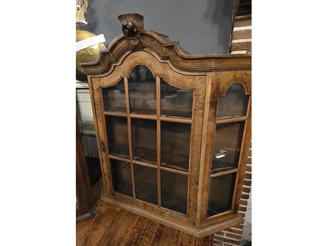 Vitrinekast, antiek, hout - afbeelding 4 van  4