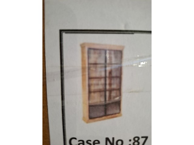 Vitrinekast mangohout 120x45x200, sanderz, 2025 - afbeelding 1 van  2