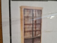 Vitrinekast mangohout 120x45x200, sanderz, 2025 - afbeelding 1 van  2