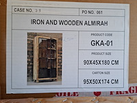 Vitrinekast, mangohout - afbeelding 5 van  6