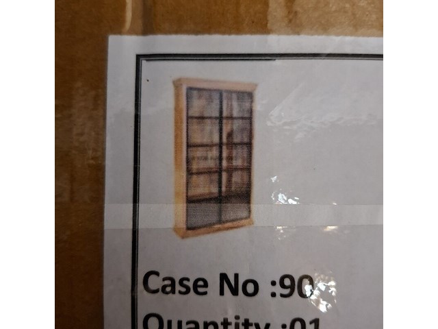 Vitrinekast, mangohout - afbeelding 1 van  3