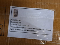 Vitrinekast, mangohout - afbeelding 2 van  3