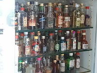 Vitrinekast met miniatuur drankflesjes - afbeelding 7 van  7