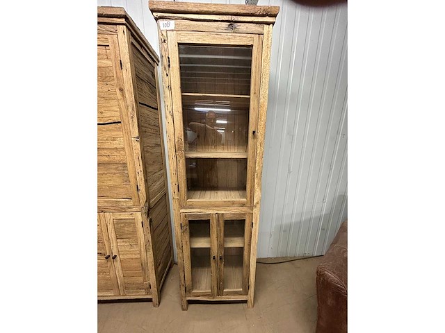 Vitrinekast oud eiken - afbeelding 2 van  4