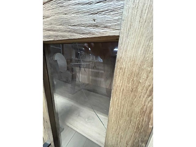 Vitrinekast oud eiken - afbeelding 3 van  4