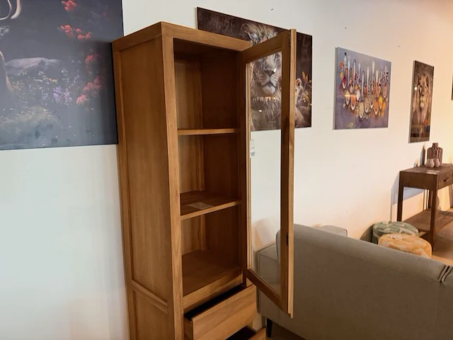 Vitrinekast teak - afbeelding 3 van  6