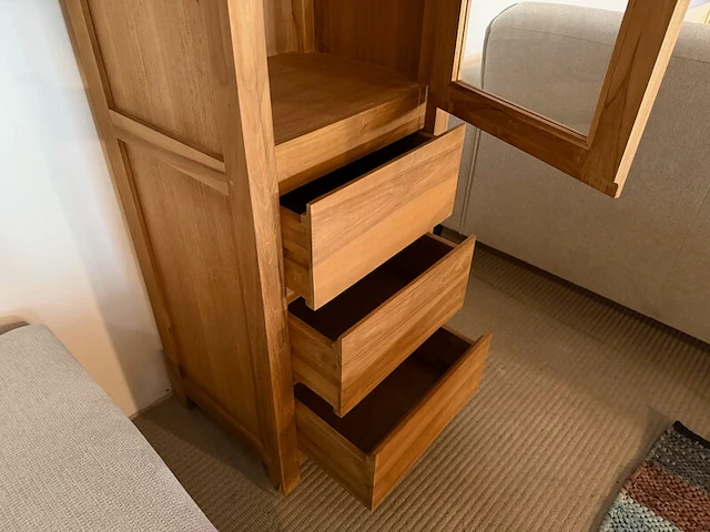 Vitrinekast teak - afbeelding 4 van  6