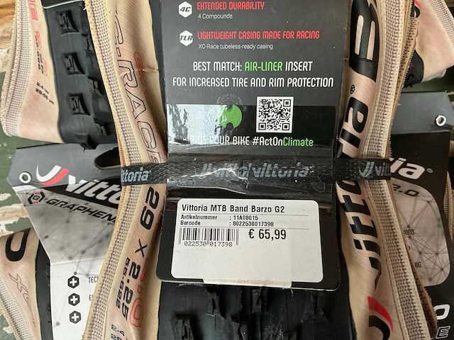 Vittoria barzo g2 29x2.25 55-622 mtb fietsband (10x) - afbeelding 3 van  3