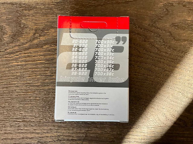 Vittoria competition 30/38-622 fv presta ventiel 48mm binnenband (16x) - afbeelding 2 van  3