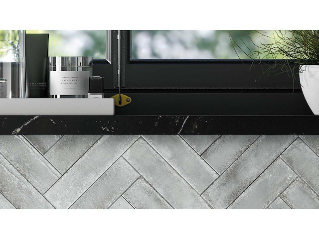 Viva metal brick grey glans wandtegel 6x24 cm 5,7 m² - afbeelding 2 van  5