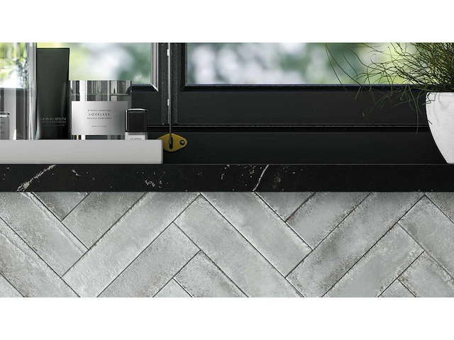 Viva metal brick grey glans wandtegel 6x24 cm 5,7 m² - afbeelding 2 van  5