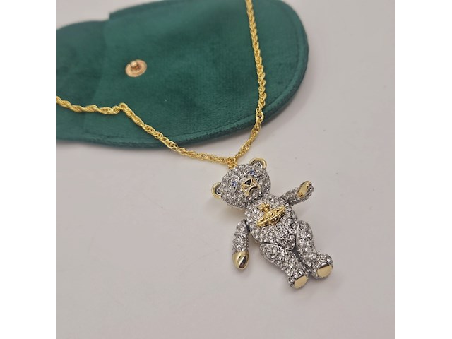 Vivienne westwood goldplated saturn teddy bear collier - afbeelding 1 van  6