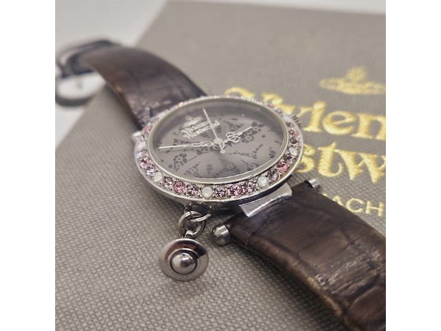 Vivienne westwood orb dameshorloge met steentjes - afbeelding 3 van  7