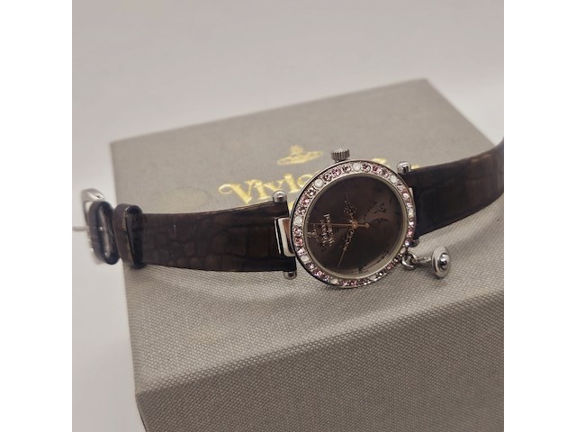 Vivienne westwood orb dameshorloge met steentjes - afbeelding 5 van  7