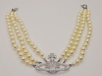 Vivienne westwood parelketting met steentjes