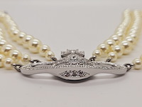 Vivienne westwood parelketting met steentjes - afbeelding 5 van  9