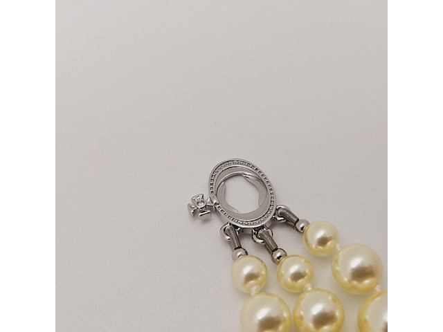 Vivienne westwood parelketting met steentjes - afbeelding 9 van  9