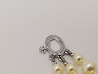 Vivienne westwood parelketting met steentjes - afbeelding 9 van  9